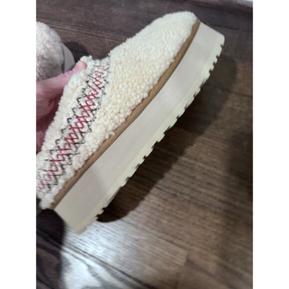 UGG Tazz Braid Platform Slippers Sandals 'Natural' Women's Size 9 NEW - Picture 4 of 16